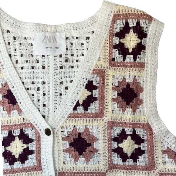 Zara Girls Open Knit Vest - Picture 5 of 6